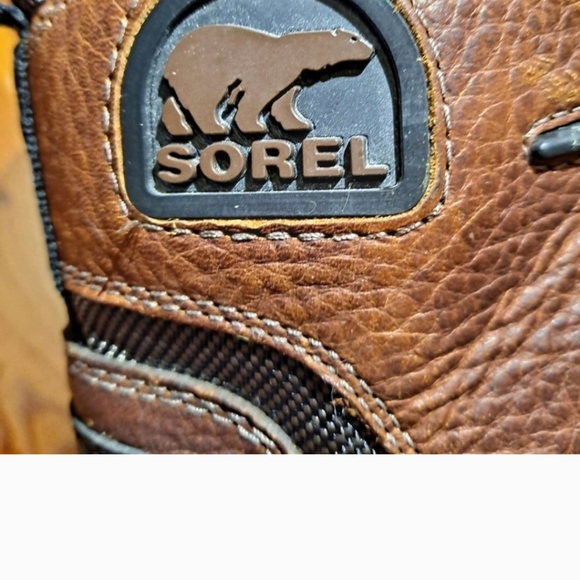 Sorel Men\'s Avalanche Black Brown Leather 10.5 Insulated Water Proof Boots